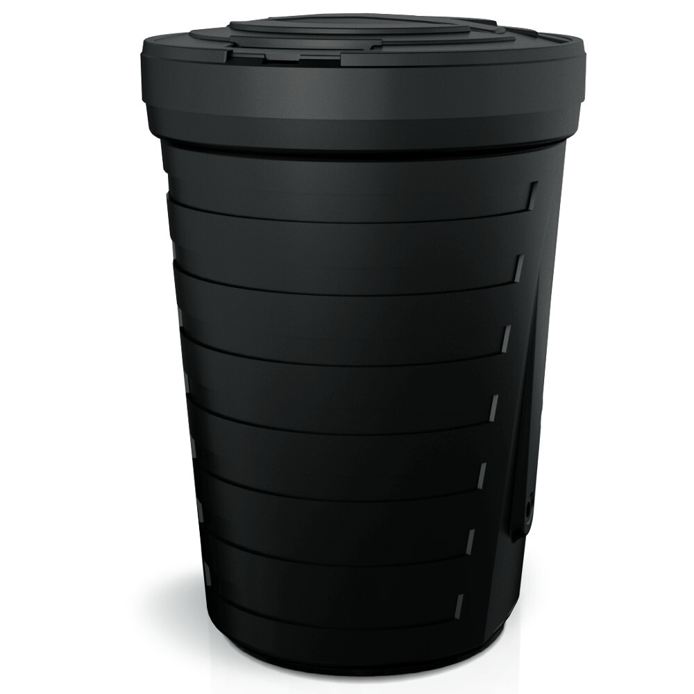Regentonne 210 Liter Raincan aus Kunststoff in schwarz