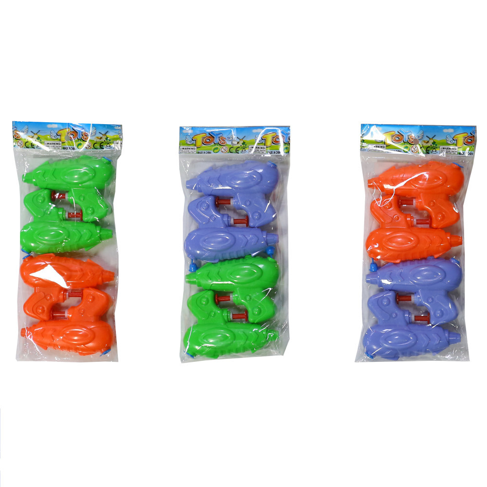 Wasserpistolen Set 4 St&uuml;ck je 9,5 x 6,5 cm in verschiedenen Ausf&uuml;hrungen