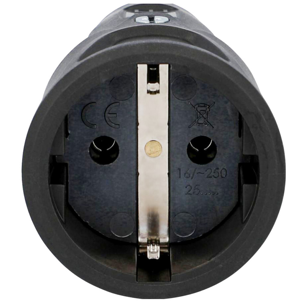 Schutzkontakt-Kupplung Vollgummi IP20 schwarz image number 1