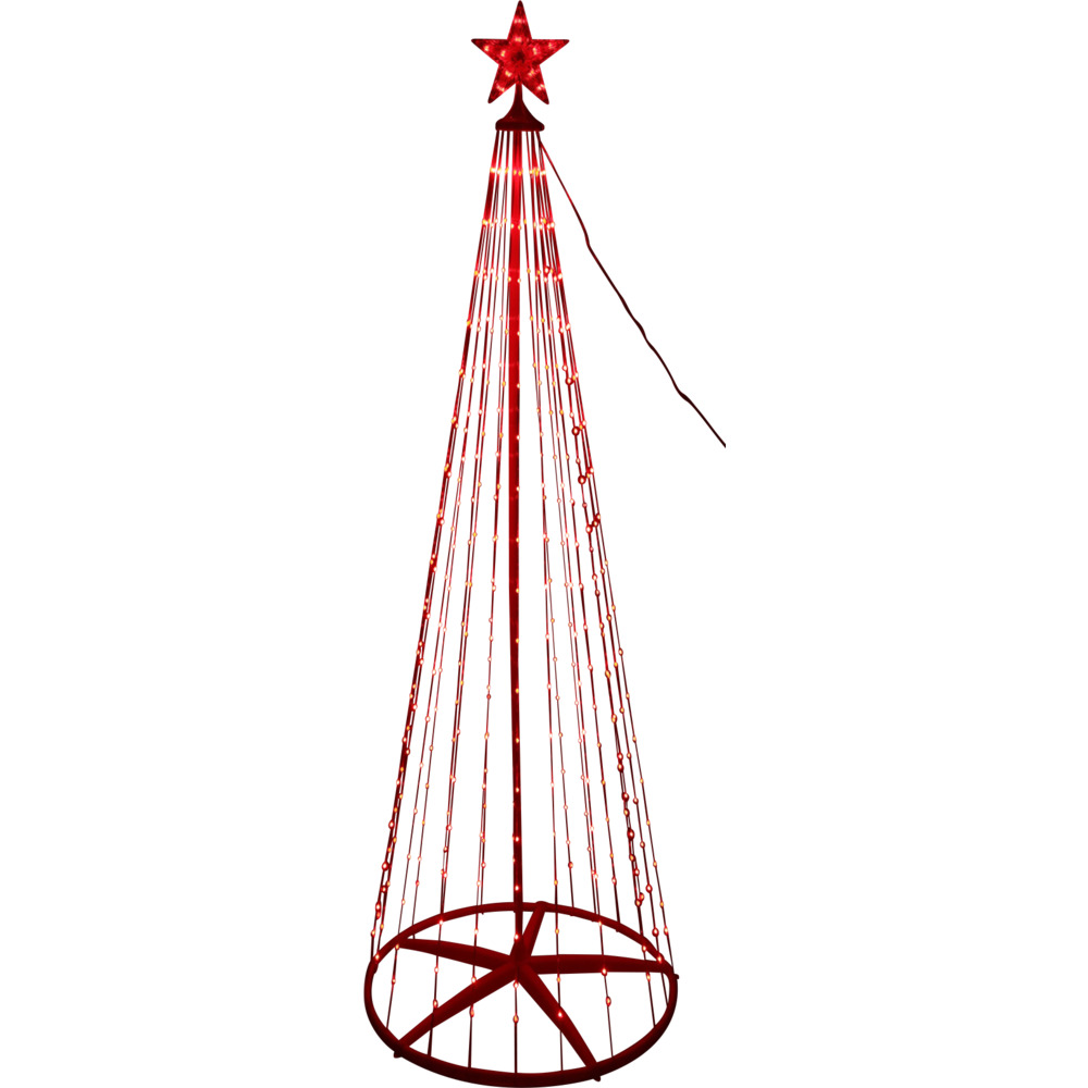 k&uuml;nstlicher LED-Lichterbaum mit Stern 150 cm RGB-Farbwechsel