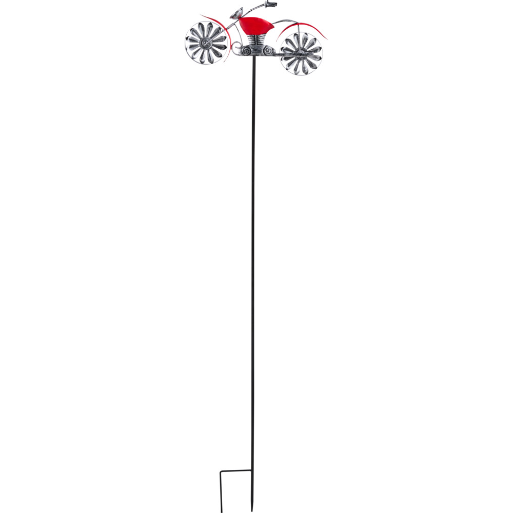 Gartenstecker Windrad 130 cm mit Fahrzeugmotiv und Erdspie&szlig; image number 1
