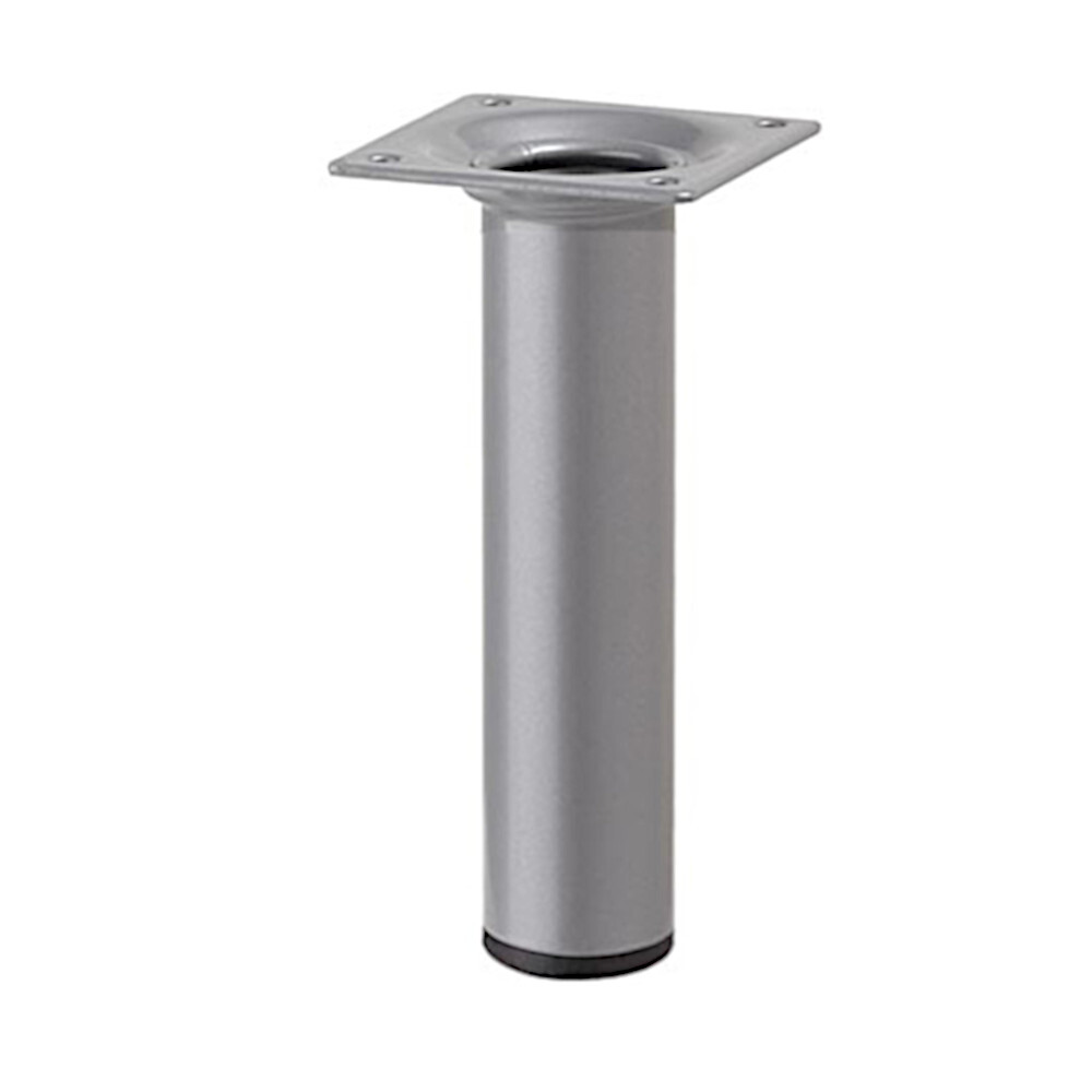M&ouml;belfu&szlig; POP 100 x 30 mm rund in mattem Silber