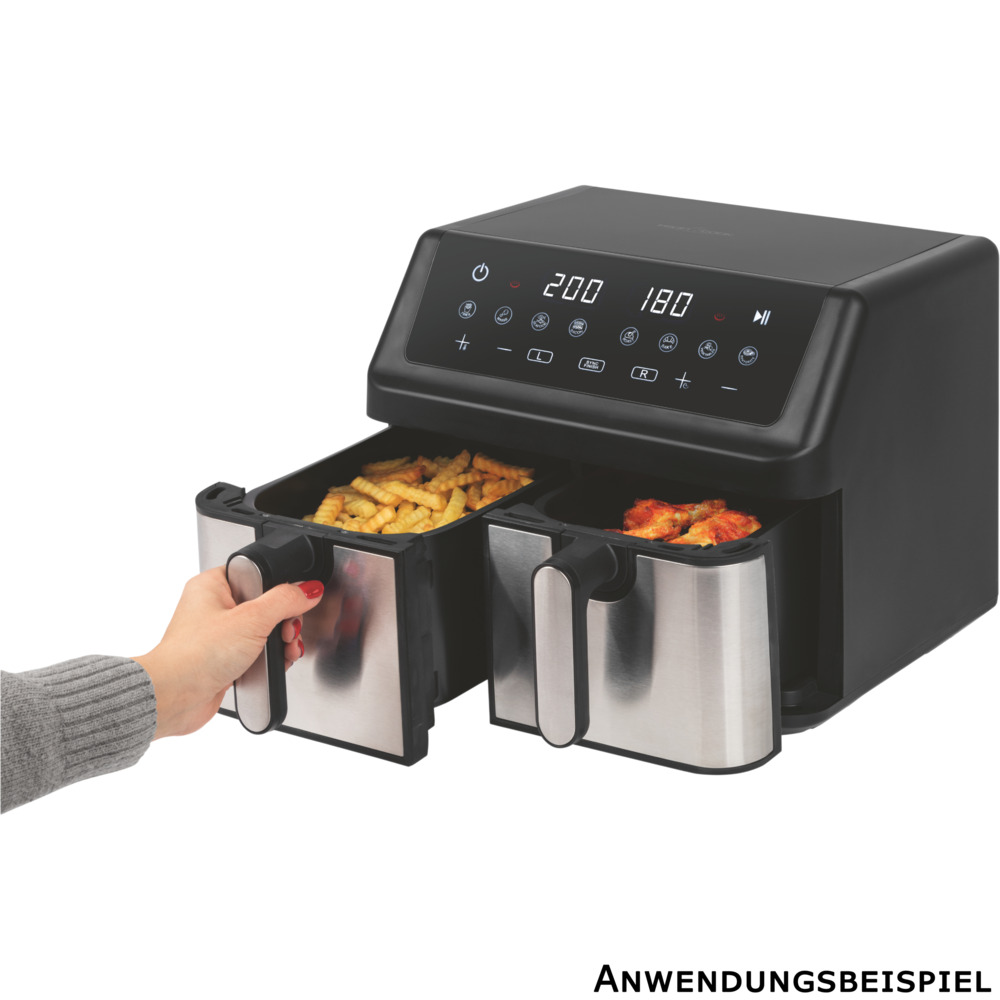 ProfiCook Doppel-Hei&szlig;luft-Fritteuse PC-FR 1296 Hinox 9 Liter image number 1