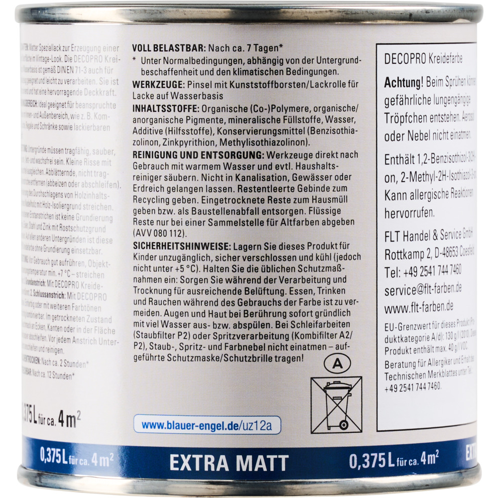 DECOPRO Kreidefarbe 375 ml classic white, matt image number 2