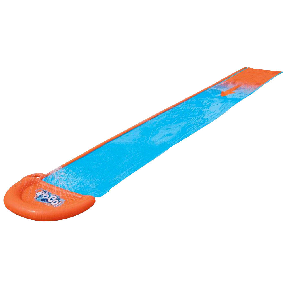 Bestway&reg; Wasserrutsche 488 x 82 cm aufblasbar mit Sprenklerleiste und Anschluss