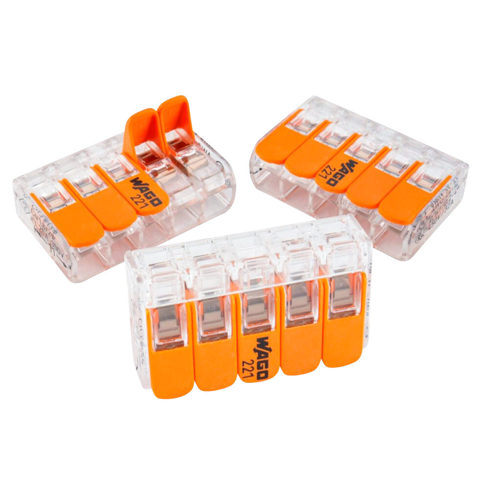 WAGO Compact Verbinderklemme 5-polig, 0,14 - 4 mm&sup2;, 3 St&uuml;ck