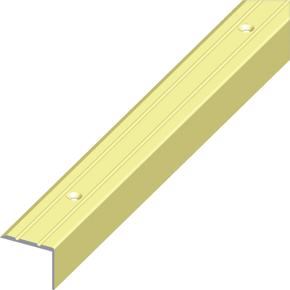 Treppen-Profil schmal Aluminium eloxiert 2000 x 25 x 20 mm messingfarben