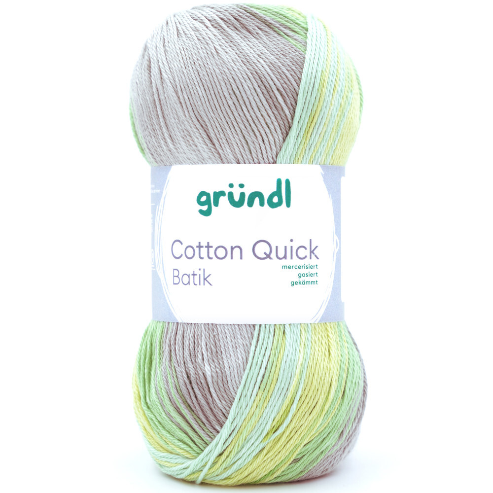 Garn Cotton Quick 100 g, natur-t&uuml;rkis-gelb-gr&uuml;n