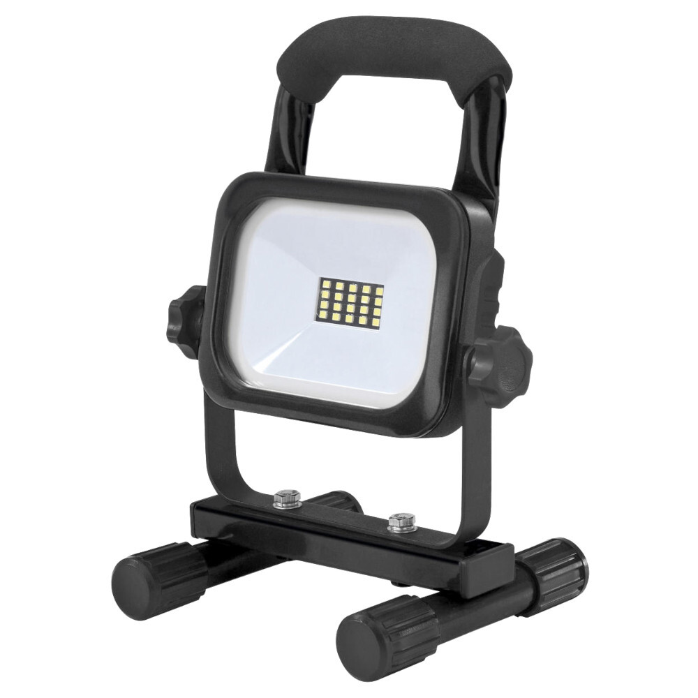 UNITEC&reg; LED-Strahler 10 Watt 1000 Lumen 6500 K IP 54 Akkubetrieb, schwarz
