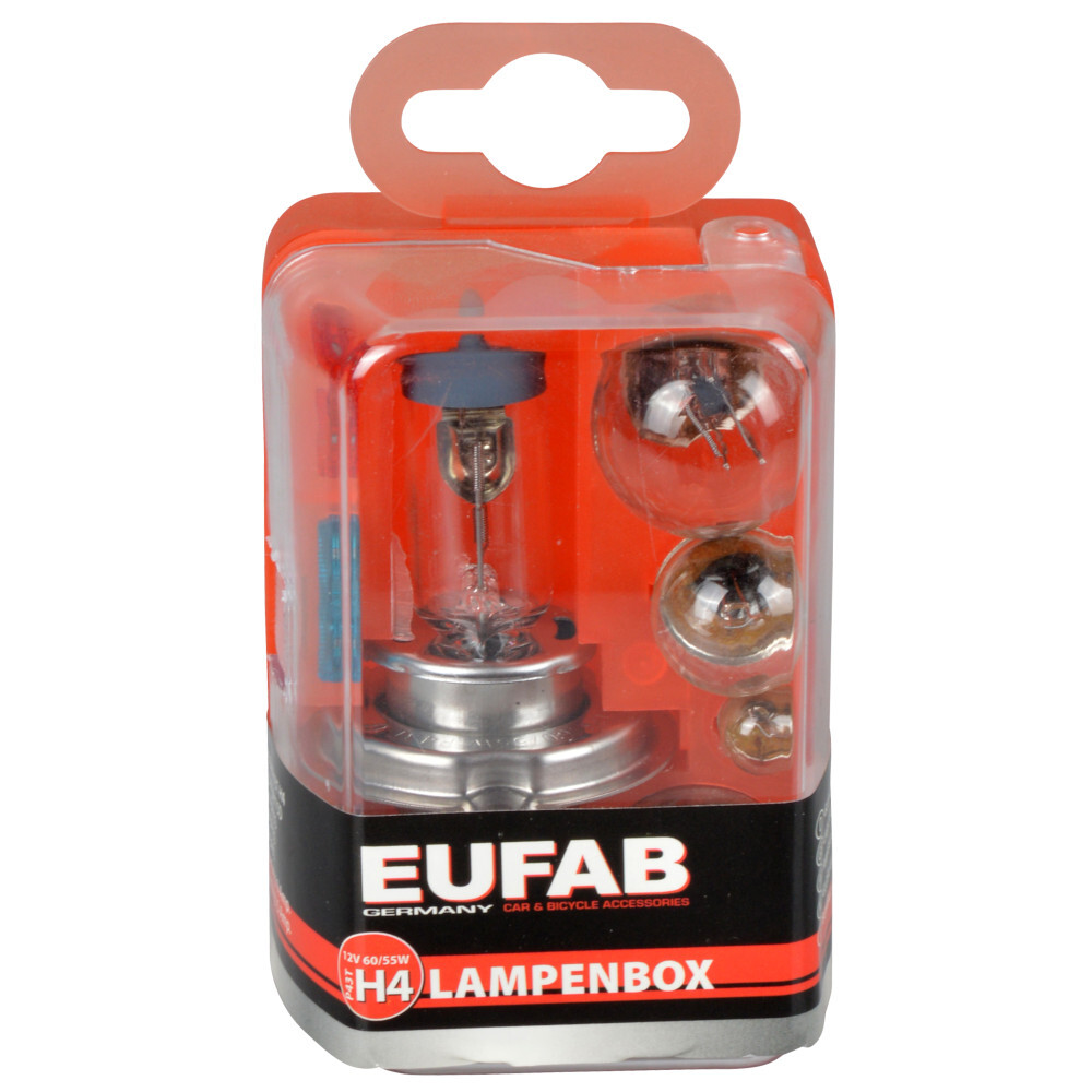 Lampenersatzkasten Set 7-teilig H4 mit 12V