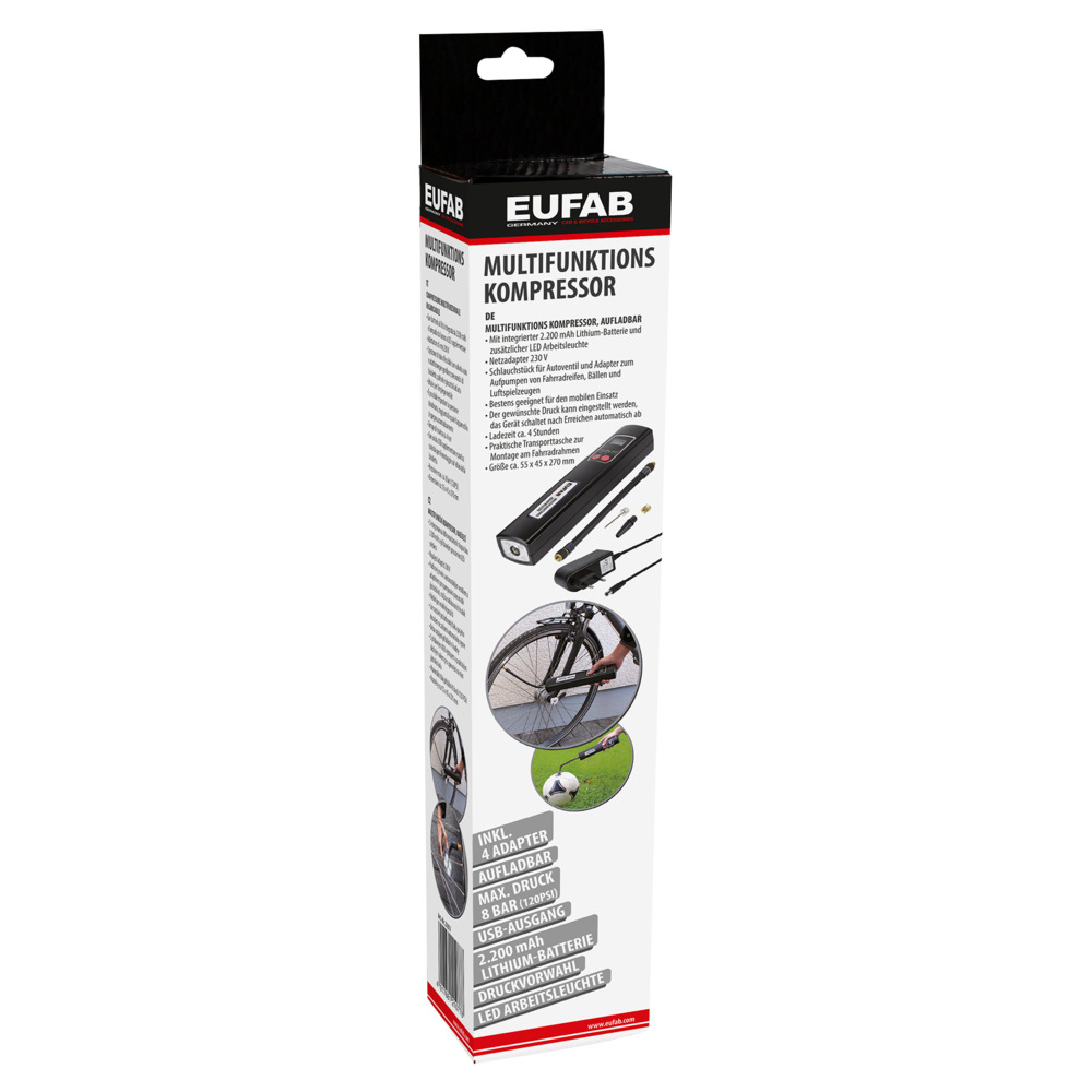 Akku-Kompressor 2200 mAh mit Powerbank und Aufs&auml;tzen image number 6