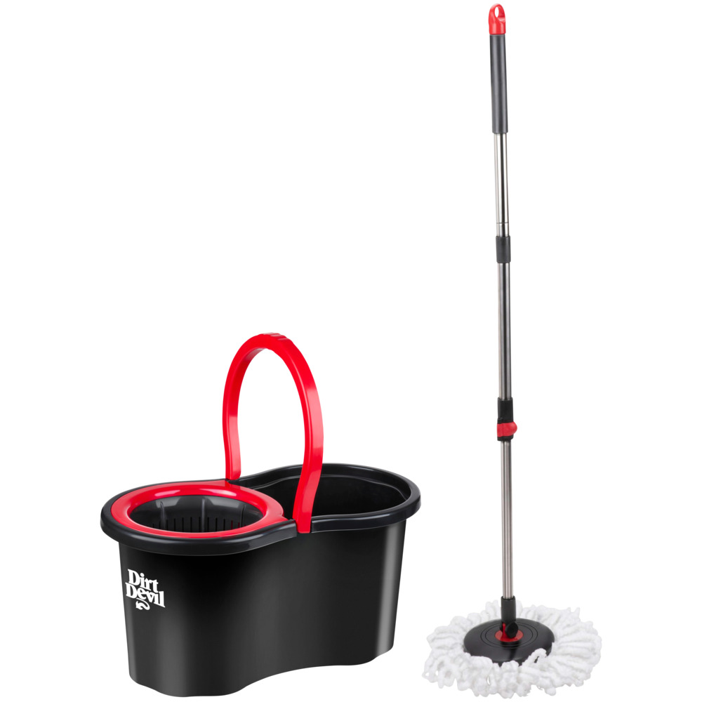 Schleuder-Mopp-Set mit Edelstahlgriff und 360&deg; Drehkopf