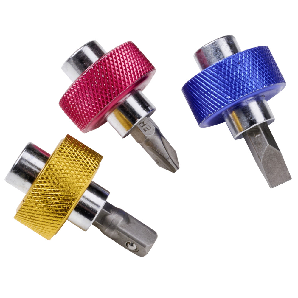 Daumenschrauberset 6-teilig mit Bits und Nussadapter