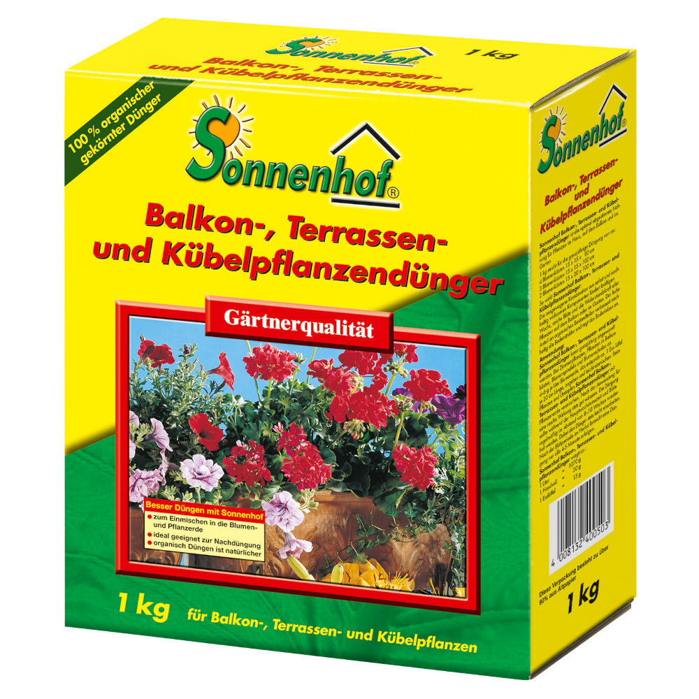D&uuml;nger f&uuml;r Balkon-, Terrassen- und K&uuml;belpflanzen 1 kg