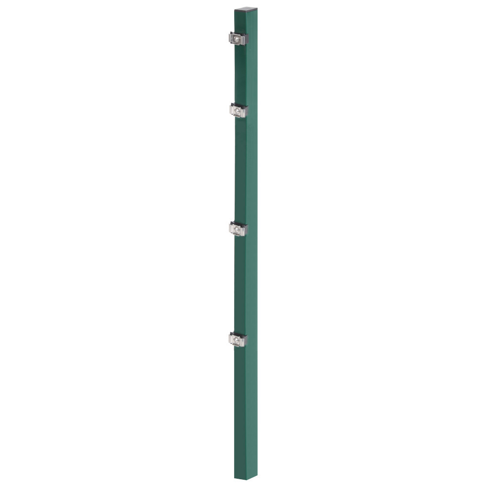 Zaunpfosten f&uuml;r Doppelstabmatte 60 x 40 x 1500 mm, gr&uuml;n