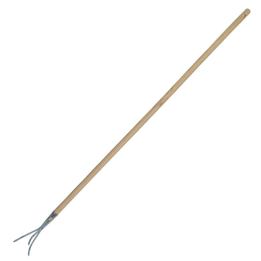 GERMANIA&reg; Grubber mit Holzstiel, 3 Zinken, verzinkt, 157 cm
