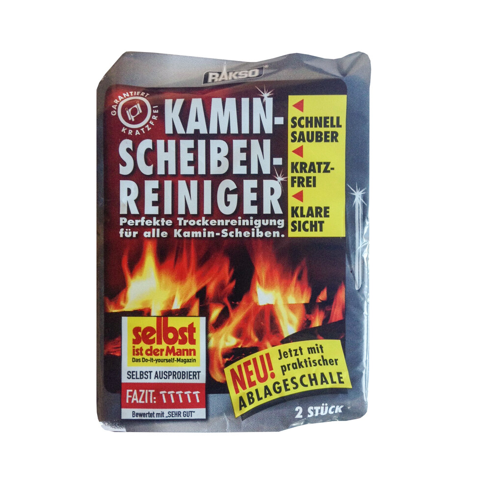 Scheibenreiniger-Schwamm-Set 2 St&uuml;ck f&uuml;r Kaminscheiben image number 1