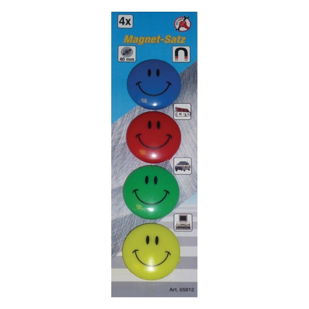 Magnet-Satz "Smile" &Oslash; 40 mm 4-teilig