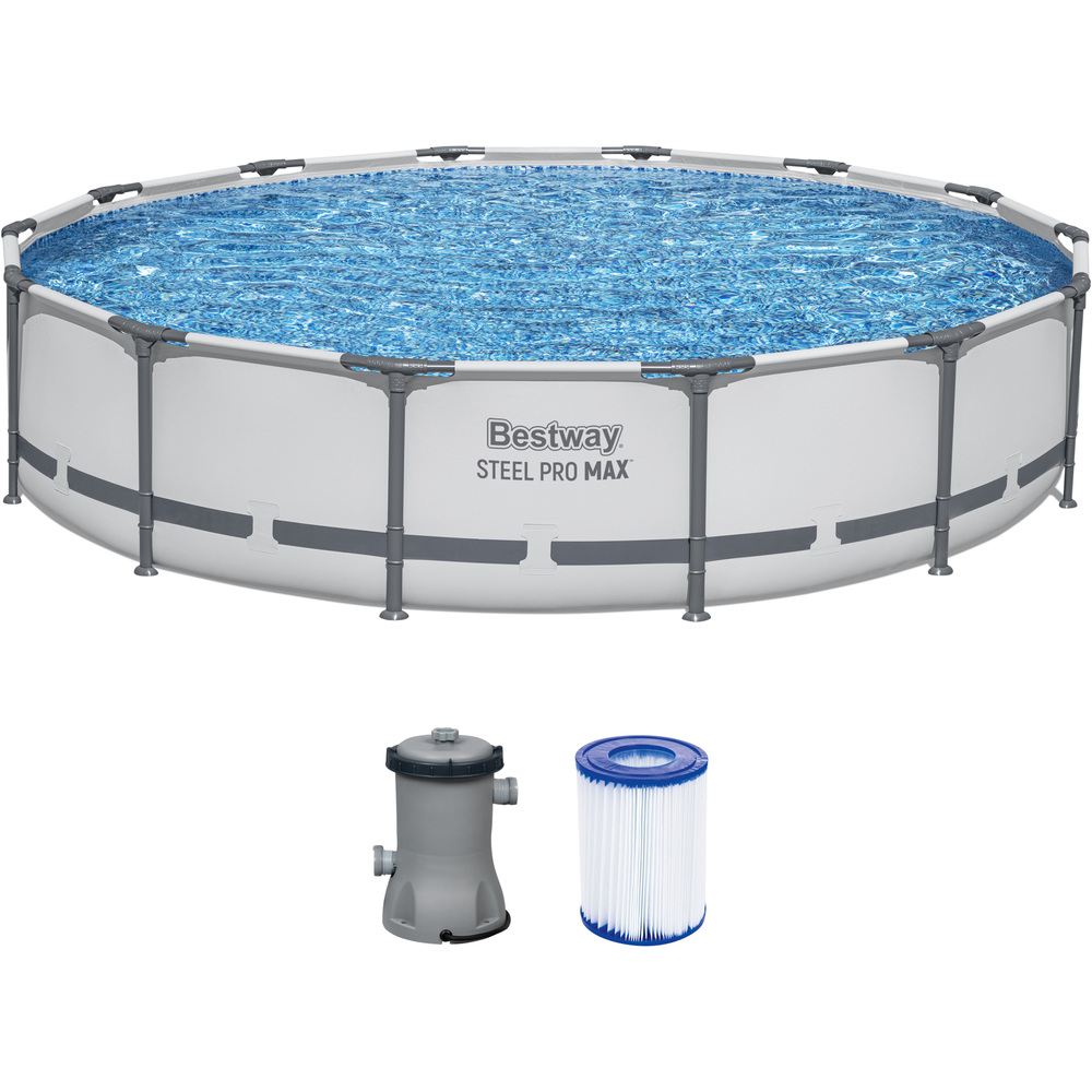 Bestway&reg; Steel Pro Max Frame Pool mit Pumpe &Oslash; 427 x 84 cm