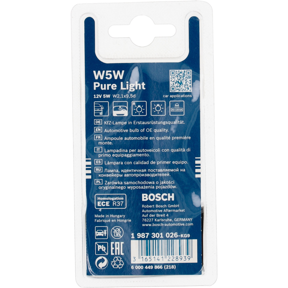 Bosch GLL Pure Light W5W image number 1