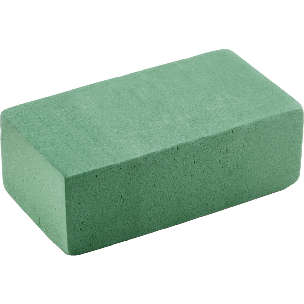 Steckschaum 20 x 10 x 7,5 cm in Gr&uuml;n f&uuml;r frische Schnittblumen