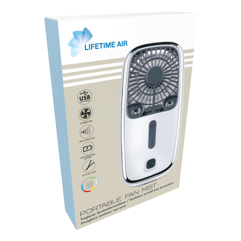 Tragbarer USB-Mini-Ventilator mit Nebelfunktion 5V