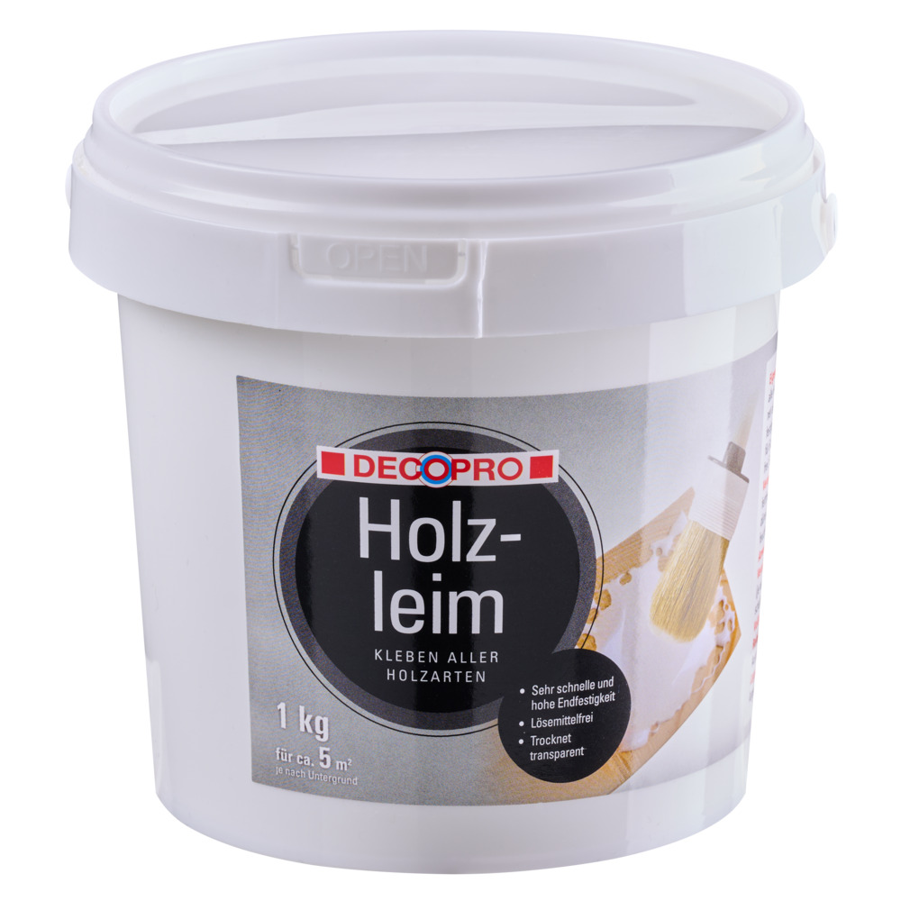 DECOPRO Holzleim im Eimer transparent f&uuml;r s&auml;mtlichen Holzarten und M&ouml;belmontage