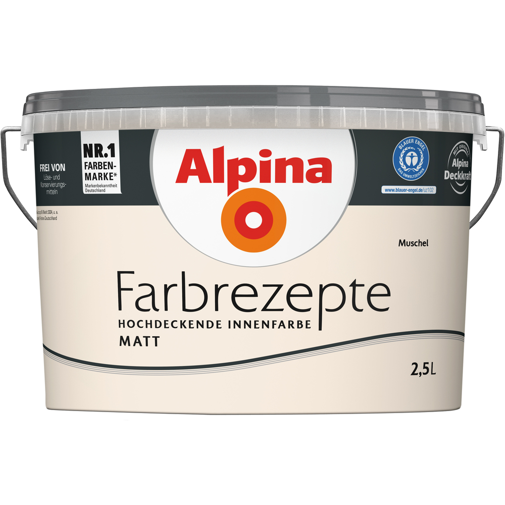 Alpina Farbrezepte "Muschel" matt 2,5 Liter