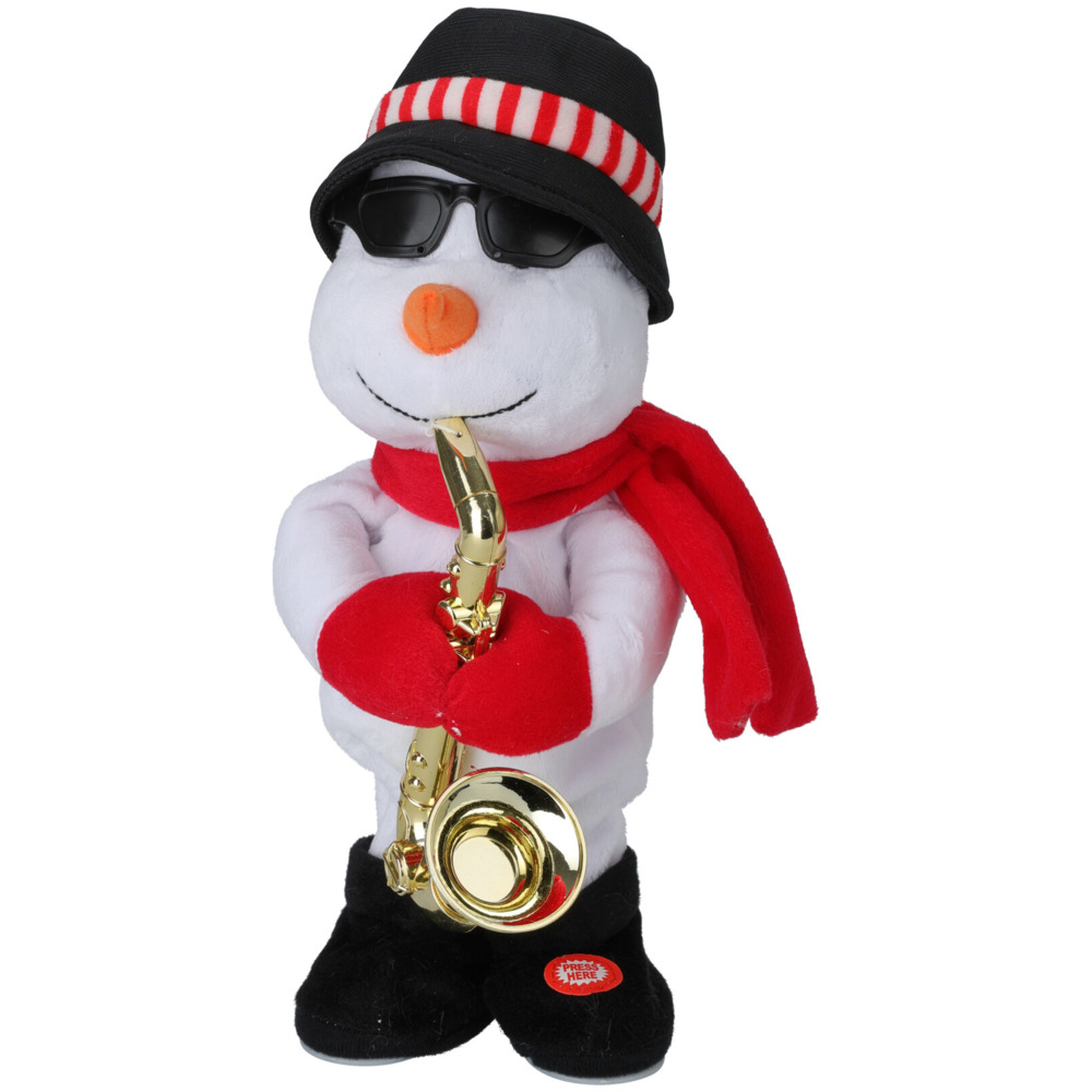 Weihnachts-Pl&uuml;schfigur 35 cm tanzend mit Musik image number 3