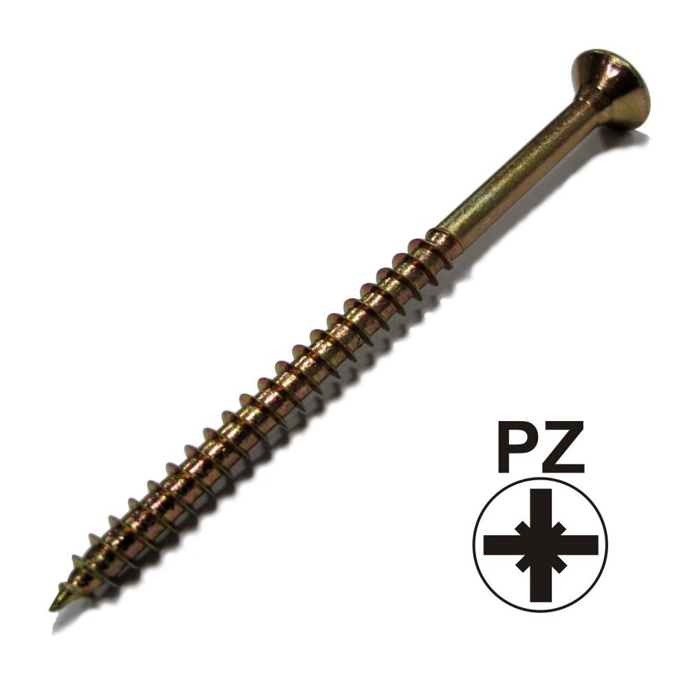 Spanplattenschraube 5,0 x 80 Senkkopf Teilgewinde PZ