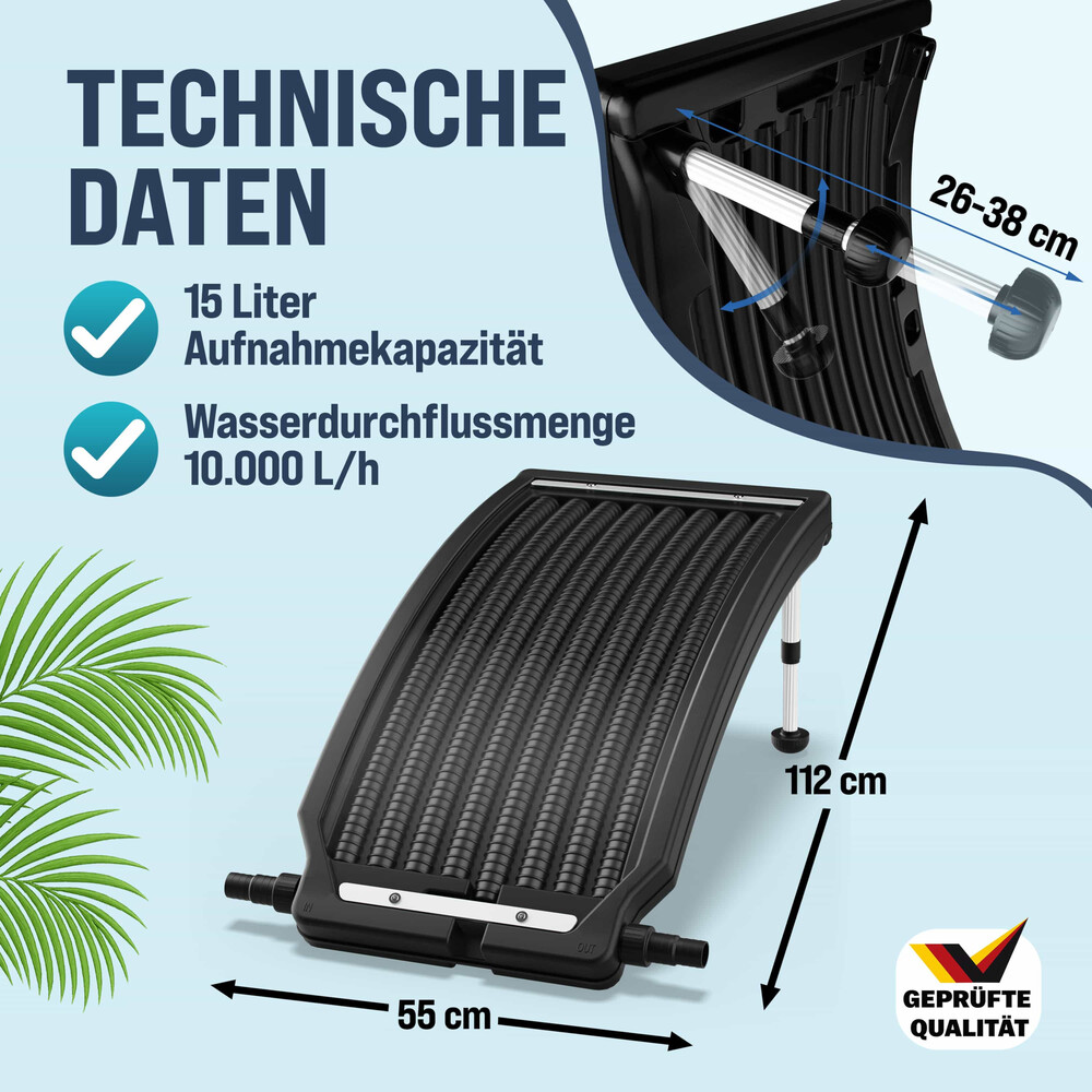 monzana&reg; Solar-Poolheizung, anthrazit image number 2