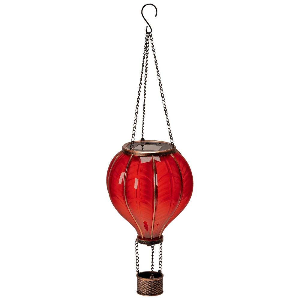 Solar-LED-Hei&szlig;luftballon rot 46,5 cm