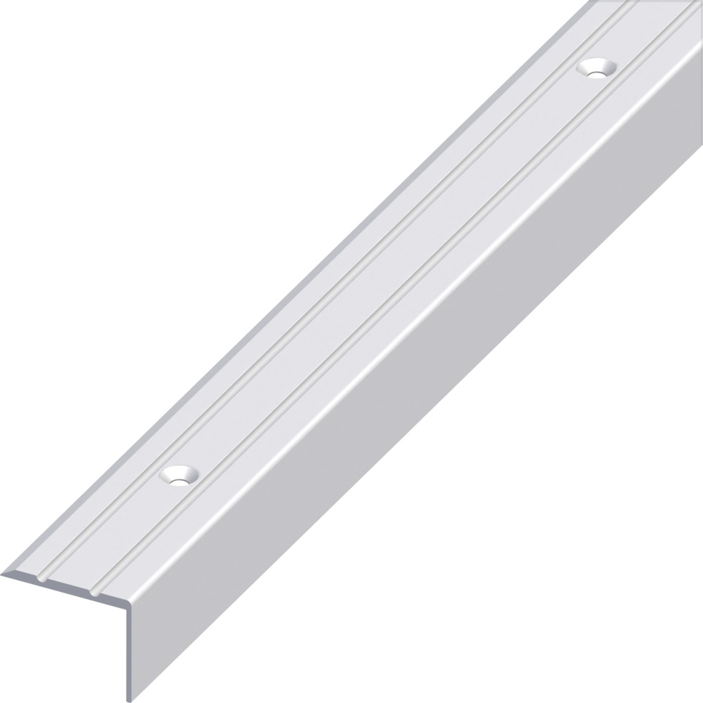 Treppen-Profil schmal Aluminium eloxiert 2000 x 25 x 20 mm silberfarben