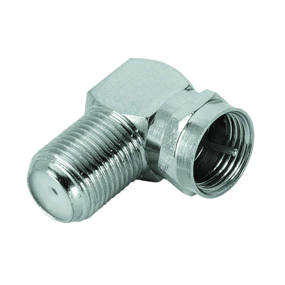 hama&reg; SAT-Adapter, F-Stecker - F-Kupplung, 90&deg;, steckbar