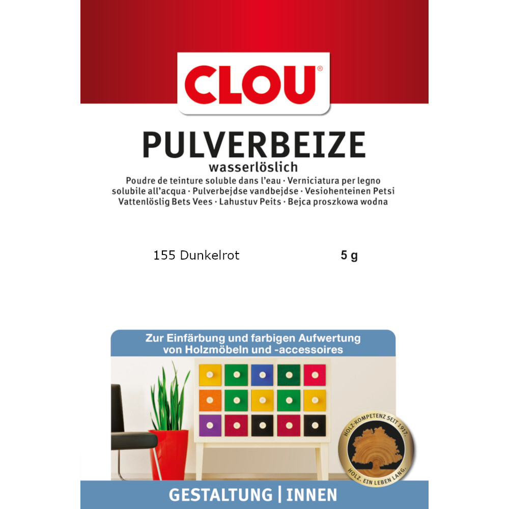 Clou&reg; Pulverbeize dunkelrot 5g