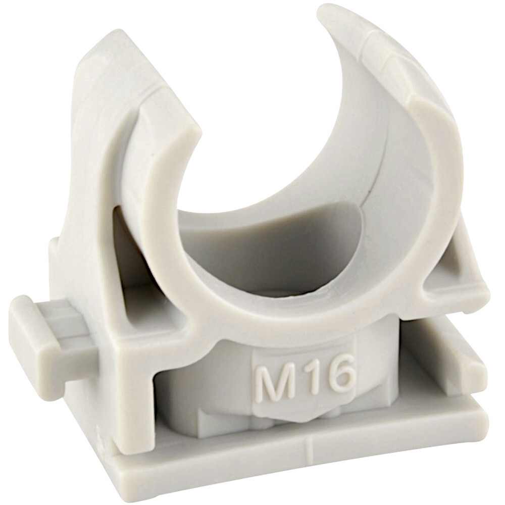 Rohr-Klemmschellen EN16 &Oslash; 16 mm 10 St&uuml;ck grau