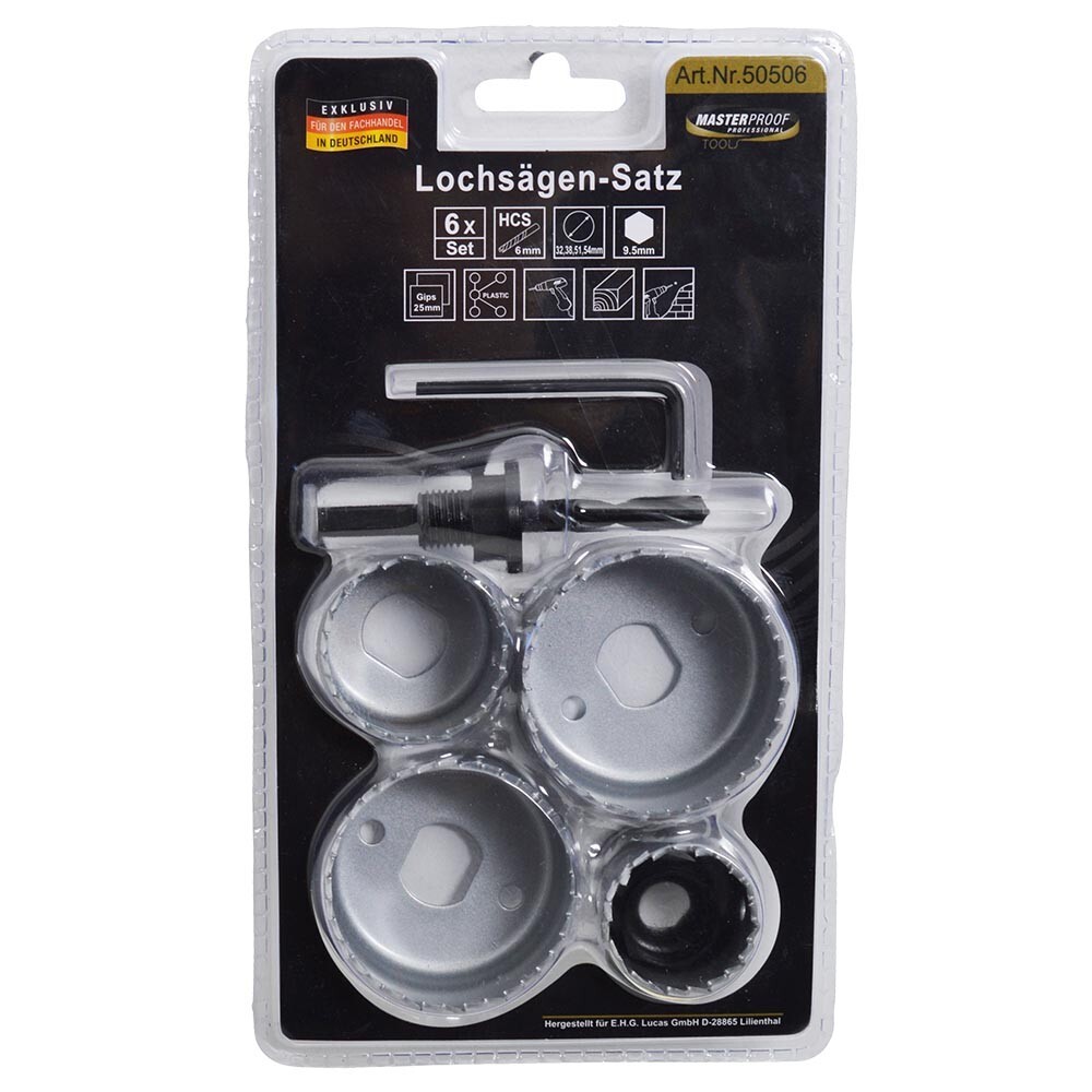 Lochs&auml;gensatz 6-teilig 32-38-51-54 mm