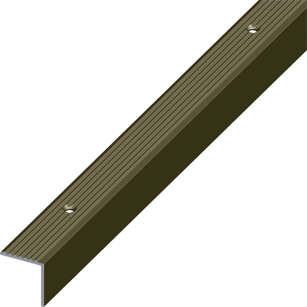 Treppen-Profil schmal Aluminium eloxiert 1000 x 19 x 20 mm bronzefarben