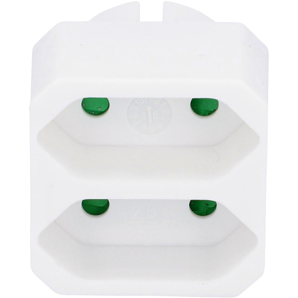 Steckdosenadapter 2-fach f&uuml;r innen wei&szlig;