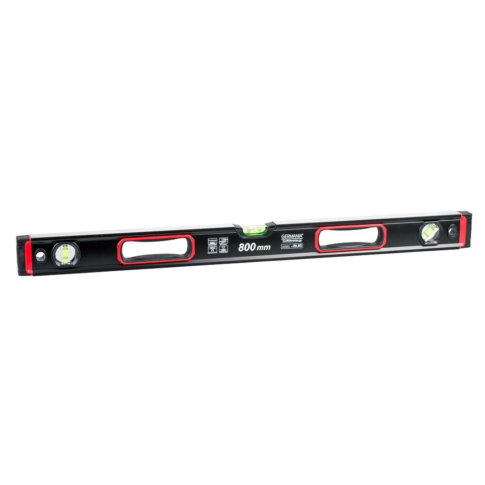 Wasserwaage schwarz 80cm Aluminium GERMANIA&reg;