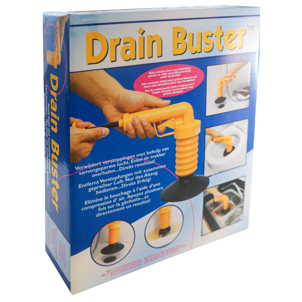 Abflussreiniger &bdquo;Drain Buster&ldquo; mit integrierter Pumpe und zwei Aufs&auml;tzen B-Ware image number 2
