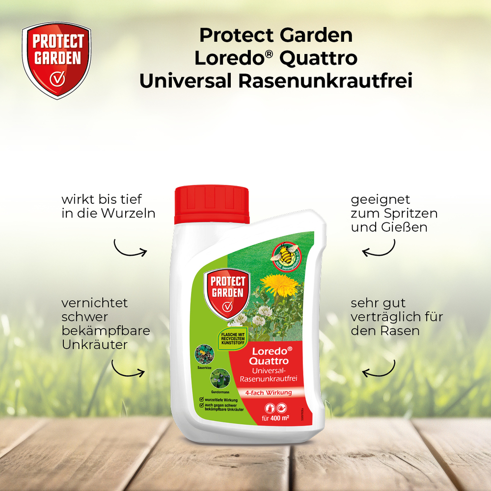 Protect Garden&reg; Loredo&reg; Quattro Universal-Rasenunkrautfrei 400 ml image number 2