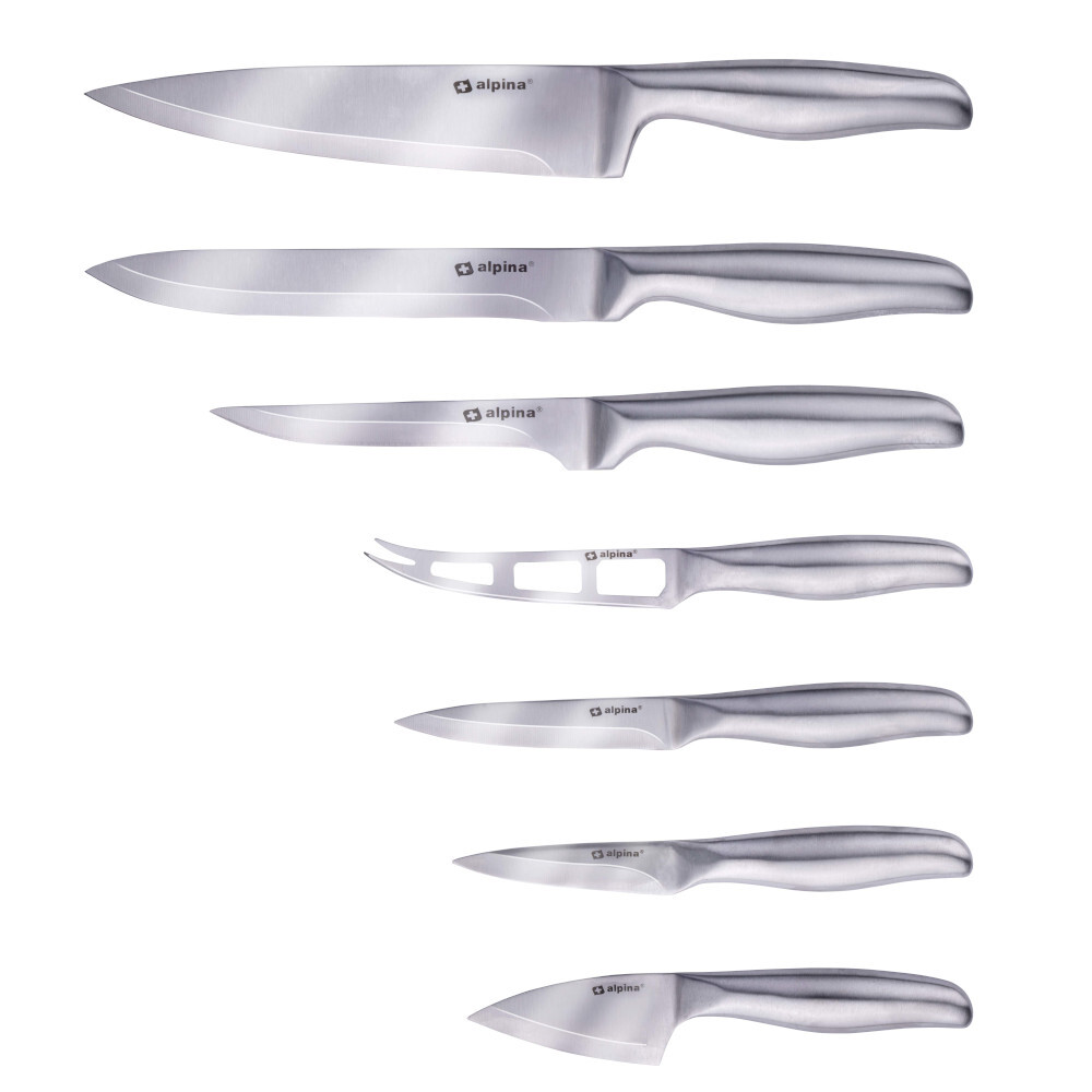 Messer-Set aus Edelstahl 7-teilig