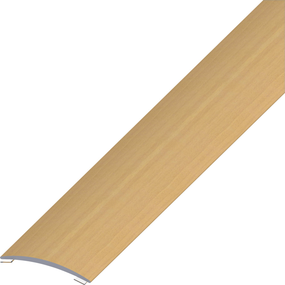 &Uuml;bergangsprofil Aluminium pulverbeschichtet 1000 x 40 x 5 mm Holzoptik Buche selbstklebend