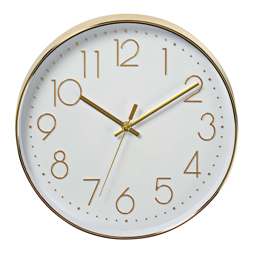 Nedis Wanduhr &Oslash; 30 cm Gold / Weiss