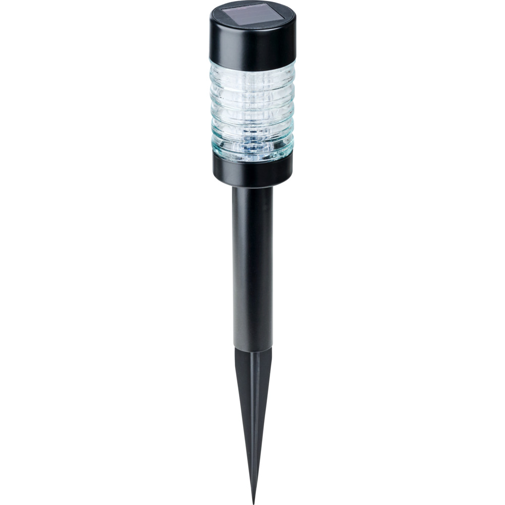 Solar-LED-Gartenleuchte schwarz