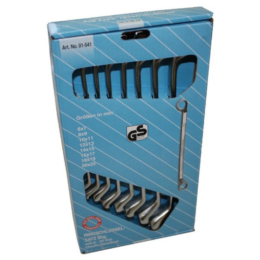 Normex Ringschl&uuml;ssel Satz 8-tlg. gekr&ouml;pft 6-22mm CV Doppelringschl&uuml;ssel
