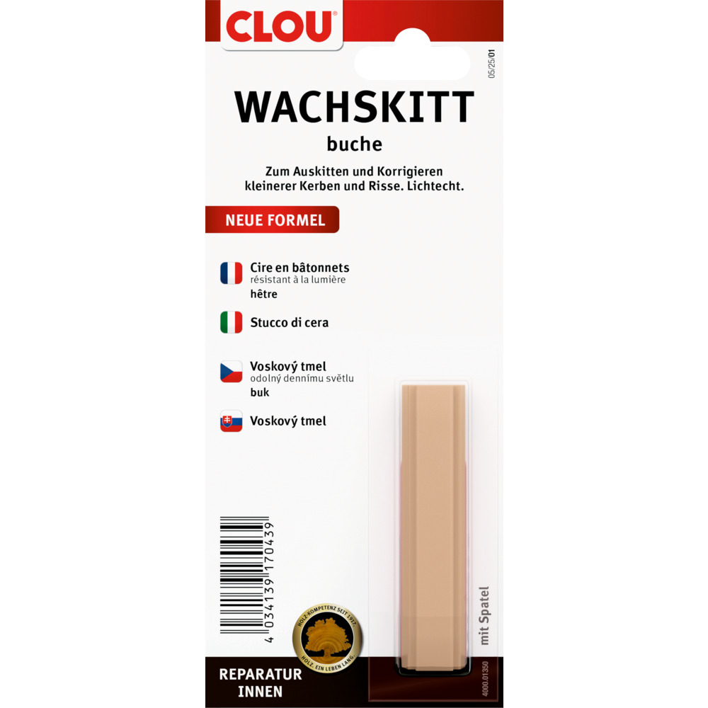 Clou&reg; Wachskitt Nr. 1350 Buche, 1 St&uuml;ck