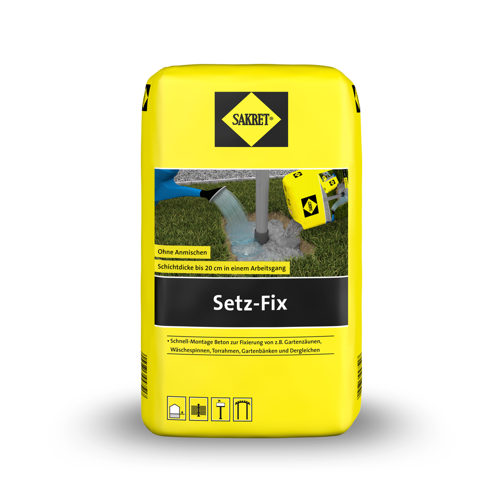 SAKRET Setz-Fix Montagebeton schnellh&auml;rtend 25kg