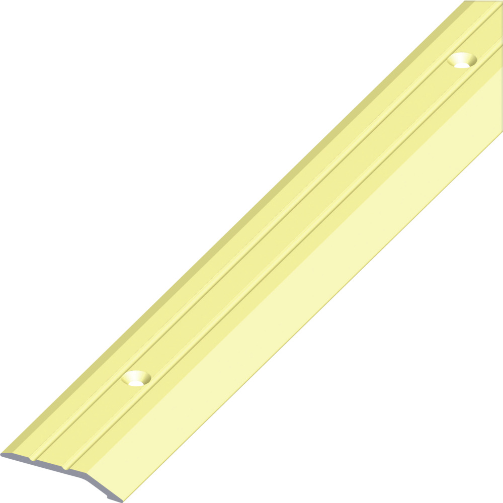 Flach-Abschluss-Profil Aluminium eloxiert 1000 x 30 x 5 mm messingfarben gelocht